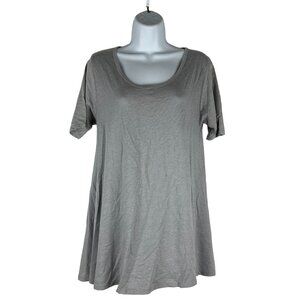 LuLaRoe Heather Gray Short Sleeve A-Line Tunic Dress XXS Polyester & Spandex Ble